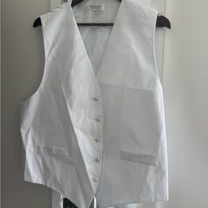 Satin White Tuxedo Vest by Vittoria Farina